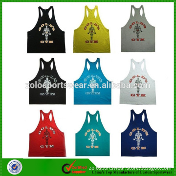 Custom Made Adult Professional Screen Printing Cotton Gym Singlet